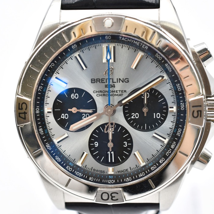ブライトリング クロノマット アイスブルー文字盤 SS×ラバー AT Bランク 2枚目