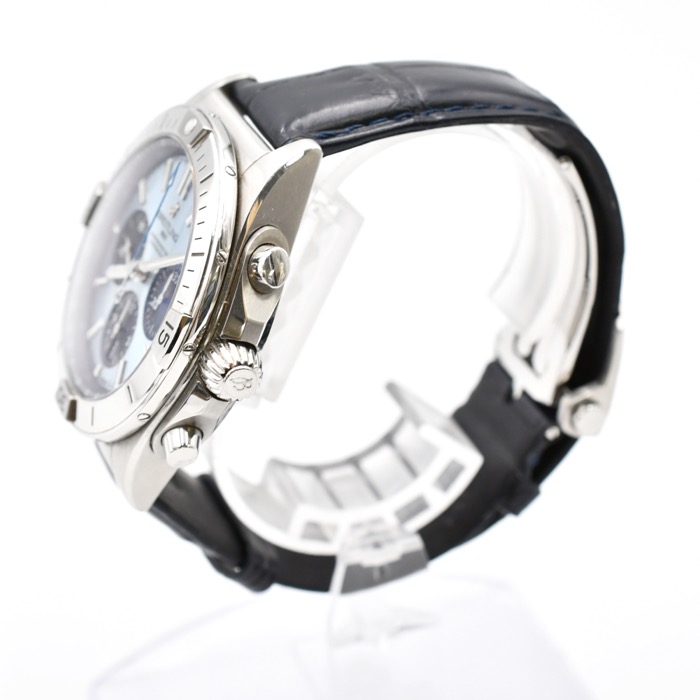 ブライトリング クロノマット アイスブルー文字盤 SS×ラバー AT Bランク 3枚目