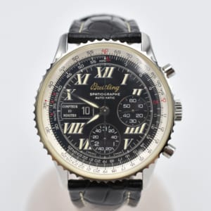 ブライトリング ナビタイマー モンブリラン スパシオグラフ ネイビー文字盤 SS×革 AT A36030.1 買取実績【買取日：2023年8月27日】