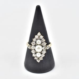 K18WG パール ダイヤリング 買取実績【買取日：2023年5月6日】