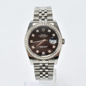 ロレックス デイトジャスト 黒文字盤 新PD 116244G 買取実績【買取日：2024年4月6日】
