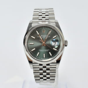 ロレックス デイトジャスト ミントグリーン文字盤 SS/AT 126200 グリーン 買取実績【買取日：2024年4月9日】