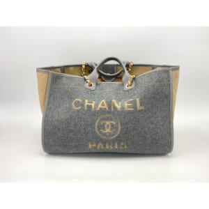 シャネル ドーヴィル チェーントートバッグ SV金具 グレー×ブラウン フェルト×レザー 買取実績【買取日：2024年9月3日】