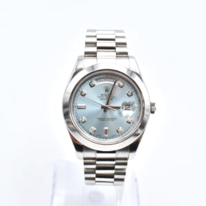 ロレックス デイデイトⅡ アイスブルー文字盤 10PD Pt/AT 275.2 218206A 買取実績【買取日：2024年8月10日】