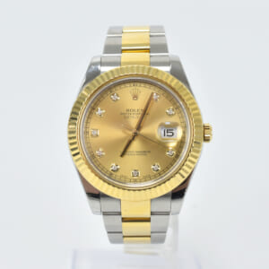 ロレックス デイトジャスト シャンパン文字盤 10PD オイスターブレス SS×YG/AT 116333G 買取実績【買取日：2024年9月4日】