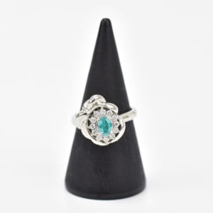 パライバトルマリン ダイヤリング Pt900 0.24ct 0.23ct 買取実績【買取日：2022年1月22日】