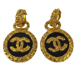 シャネル ヴィンテージ ココマーク オニキス イヤリング 買取実績【買取日：2022年6月24日】