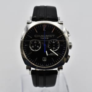 ショーメ ダンディ クロノグラフ W11291.30F 黒文字盤 革×SS/AT 買取実績