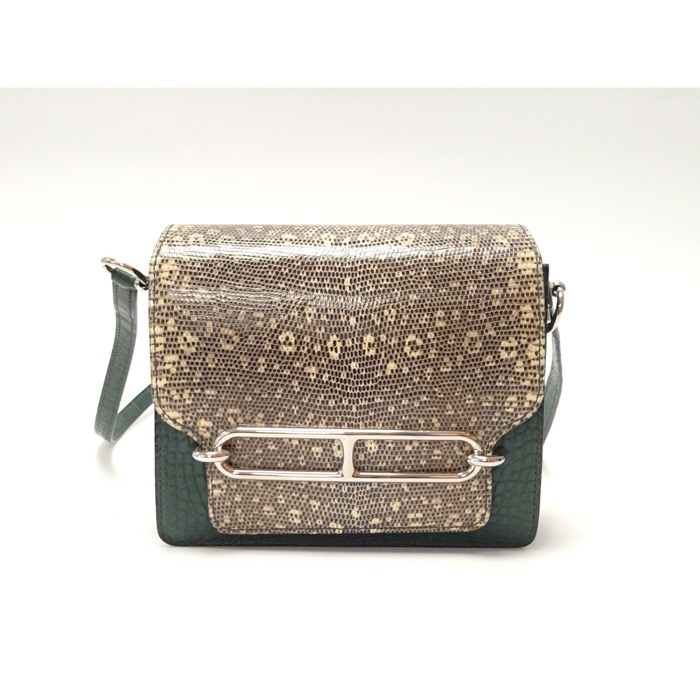 エルメス サック ロウリス19 ルリ クロコダイル アリゲーター リザード