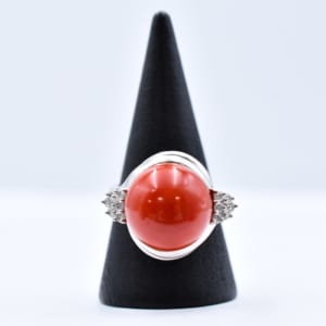 珊瑚 リング Pt900 13.6mm 買取実績【買取日：2023年2月10日】