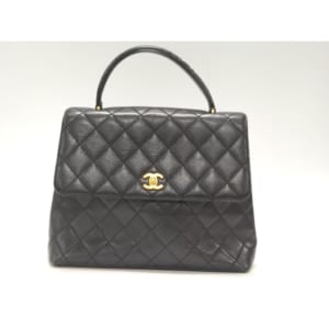 シャネル マトラッセ シングルフラップ ハンドバッグ キャビアスキン GD金具