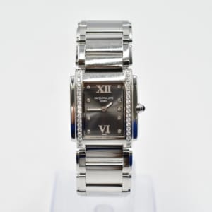 パテック フィリップ トゥエンティフォー グレー文字盤 ベゼルダイヤ SS/QZ 買取実績【買取日：2023年2月27日】