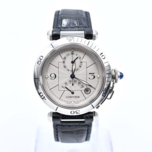 カルティエ パシャ MM GMT パワーリザーブ SS/AT 買取実績