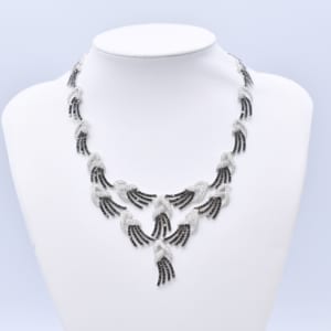 ダイヤネックレス ピアス K18WG D14.95