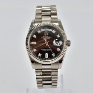 ロレックス デイデイト 118239 WG 黒文字盤 買取実績【買取日：2023年3月17日】