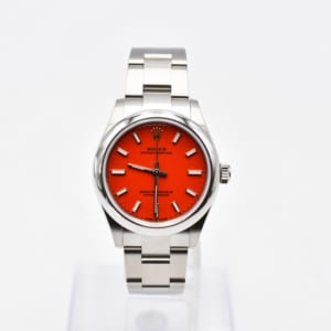 ロレックス オイスターパーペチュアル 277200 SS コーラルレッド文字盤 買取実績【買取日：2023年3月20日】