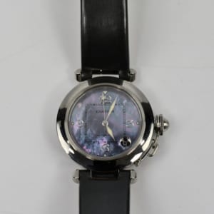 カルティエ パシャ C W3104645 ブラックシェル文字盤 SS×革/AT 買取実績