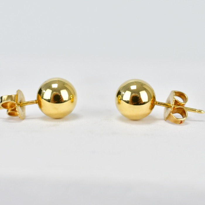 P165 銀座タナカ　ハードウェアボールピアス　K18YG 箱 田中貴金属 GINZA TANAKA / ギンザタナカ公式サイト フープ