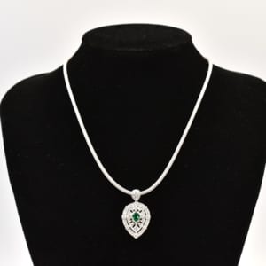 エメラルドダイヤネックレス Pt900 K18WG 買取実績【買取日：2023年4月20日】