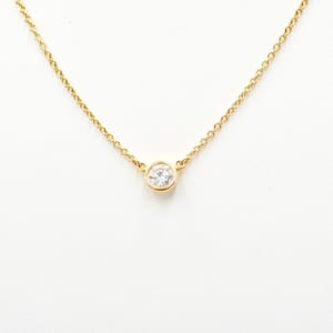 ティファニー バイザヤード ネックレス K18YG D0.23ct 買取実績