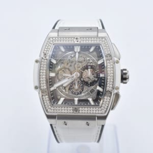 ウブロ スピリット オブ ビッグ・バン 601.NE.0172.LR.1104.JPN19 スケルトン文字盤 TI×革/AT 買取実績【買取日：2023年6月13日】