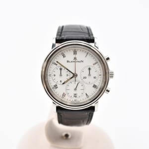 ブランパン ヴィルレ クロノグラフ 白文字盤 SS×革 手巻き 1180-1127-55 買取実績【買取日：2023年8月29日】