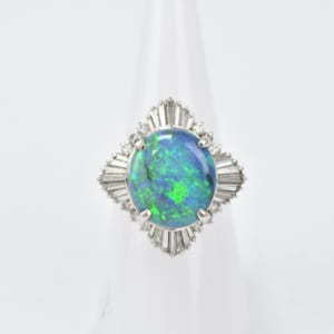 ブラックオパール ダイヤリング Pt900 買取実績【買取日：2023年1月20日】