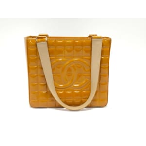 シャネル チョコバー パテントレザー トートバッグ キャメル 買取実績【買取日：2023年4月16日】
