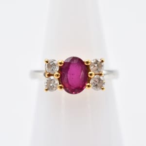 ルビー リング Pt900 K18 R0.96 D0.36ct 買取実績【買取日：2023年4月4日】