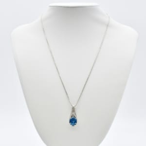 K18WG 水色石 付きネックレス 3.10ct D0.25ct 買取実績【買取日：2023年1月7日】