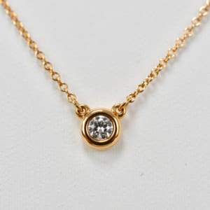 ティファニー バイザヤード ネックレス 1PD K18PG ダイヤ直径約3mm 買取実績