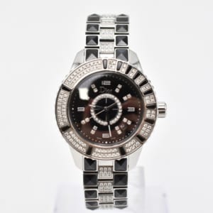 ディオール クリスタル CD11311D ダイヤ黒文字盤 ダイヤベゼル SS/QZ 買取実績【買取日：2023年1月30日】