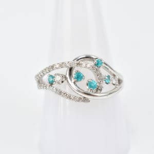 パライバトルマリン リングK18WG 0.18ct D0.35ct 買取実績【買取日：2023年2月28日】