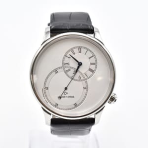 ジャケ・ドロー グラン セコンド オフセンター J006030240 白文字盤 SS×レザー/AT 買取実績【買取日：2022年12月18日】