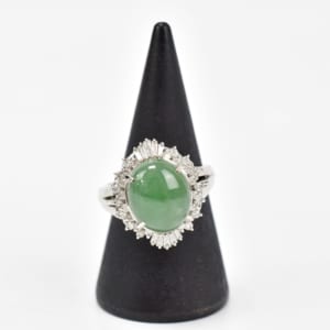 翡翠 リング Pt900 5.1ct D0.5ct 買取実績