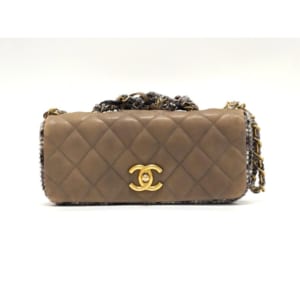 シャネル マトラッセ チェーンショルダー ブラウンベージュ キャンバス PVC GD金具 買取実績【買取日：2022年12月20日】