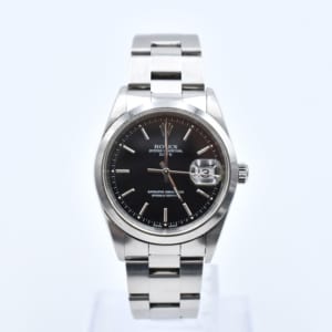 ロレックス オイスターパーペチュアルデイト 15200 SS 黒文字盤