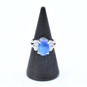 ブラックオパール リング K18WG 3.21Ct D0.10 買取実績【買取日：2022年5月22日】