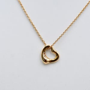 ティファニー オープンハート ダイヤ ネックレス K18YG 買取実績【買取日：2023年5月25日】