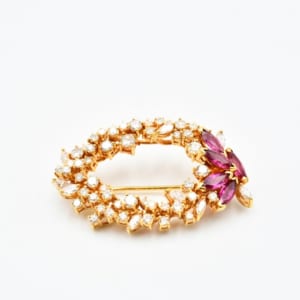 リーフモチーフチャーム K18 D3.12Ct R2.18Ct 買取実績【買取日：2023年1月3日】