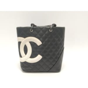 シャネル カンボン トートバック ミディアム 黒 ラムスキン SV金具 買取実績【買取日：2023年2月10日】