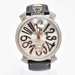ガガミラノ マヌアーレ 白文字盤 ダイヤベゼル SS/AT 買取実績【買取日：2022年12月24日】