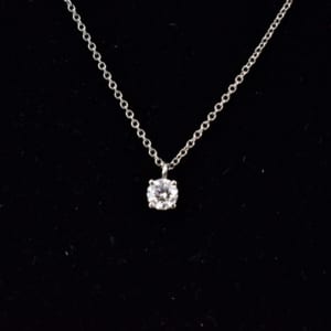 ティファニー ソリティア ダイヤ ネックレス Pt950 直径約4.2mm 買取実績【買取日：2023年5月20日】