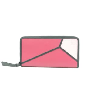 ロエベ パズル ラウンドファスナー長財布 ピンク×黒 レザー 買取実績【買取日：2023年1月11日】