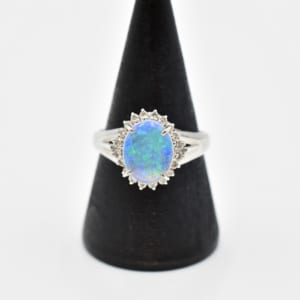 オパール ×ダイヤリング Pt900 1.07ct D0.26ct 買取実績【買取日：2023年1月6日】