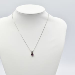 スピネルネックレス Pt850 Pt900 1.00ct D0.04