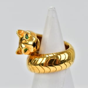 カルティエ ラカルダリング エメラルド オニキス K18YG 買取実績【買取日：2023年2月15日】