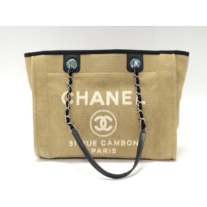 シャネル ドーヴィル MM チェーントート ベージュ キャンバス SV金具 買取実績【買取日：2023年3月14日】