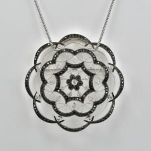 フラワーネックレス K18WG D1.27 買取実績【買取日：2023年4月4日】