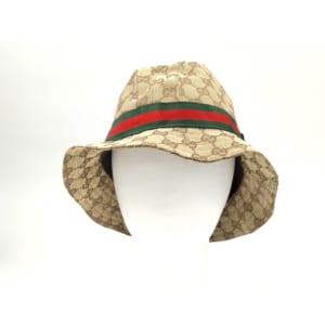 グッチ GGキャンバス バケットハット ベージュ キャンバス 買取実績【買取日：2022年6月30日】